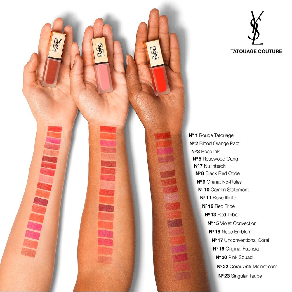 2/$30 Yves Saint Laurent Tatouage Couture Matte Stain Lipstick 23 Singular Taupe - Picture 4 of 7